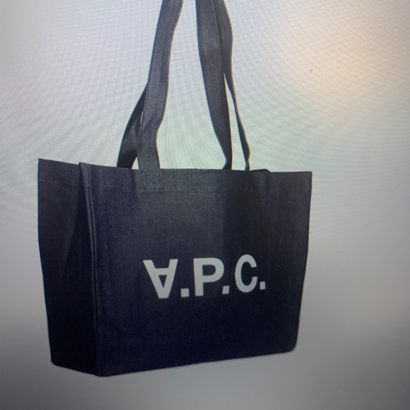 A.P.C.Daniela Denim Shopping Tote Bag New! - Picture 9 of 12